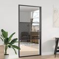 Puerta de Vidrio Calado Negro 102,5 x 3,5 x 201,5 cm Aluminio