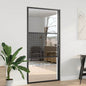 Puerta de Vidrio Calado Negro 102,5 x 3,5 x 201,5 cm Aluminio