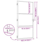 Puerta de Vidrio Calado Negro 102,5 x 3,5 x 201,5 cm Aluminio