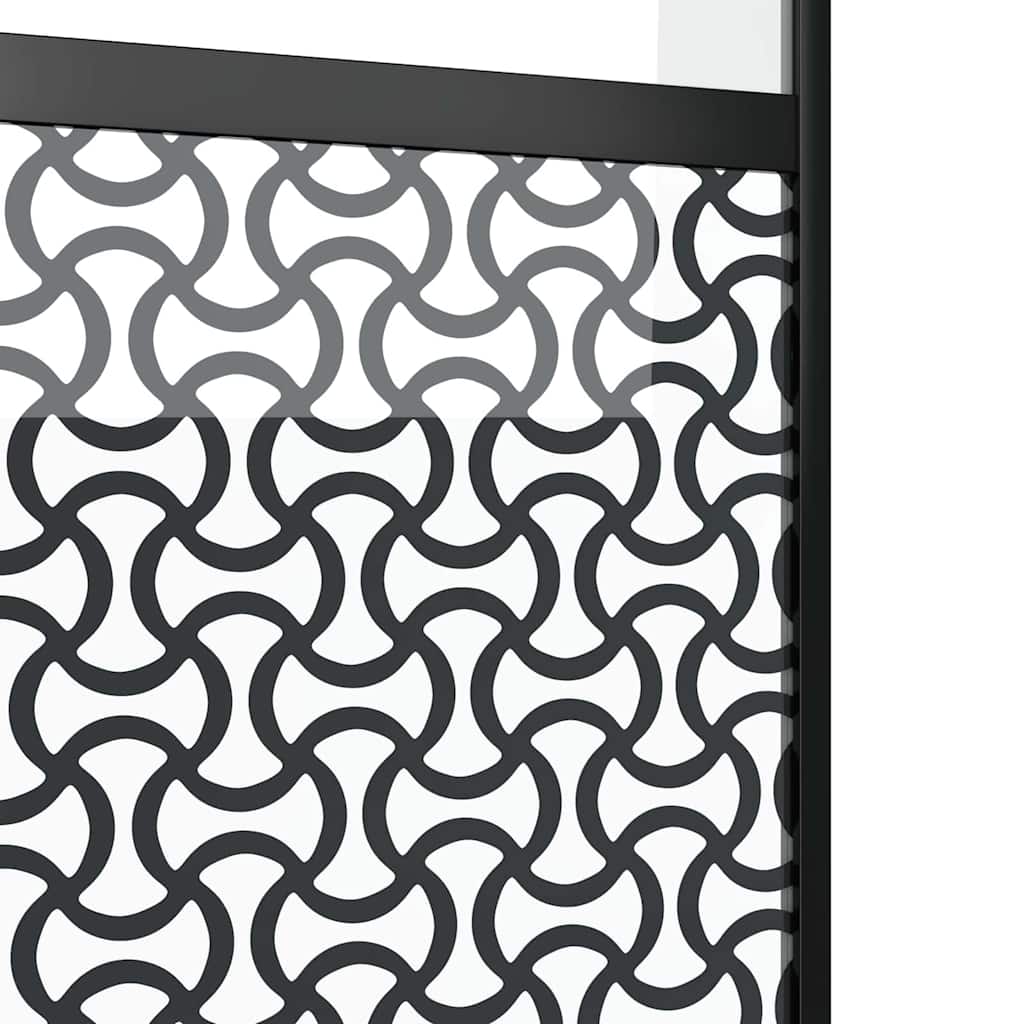 Puerta de Vidrio Calado Negro 102,5 x 2 x 205 cm Aluminio