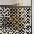 Puerta de Vidrio Calado Negro 102,5 x 2 x 205 cm Aluminio