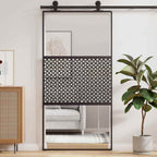 Puerta de Vidrio Calado Negro 102,5 x 2 x 205 cm Aluminio