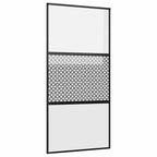 Puerta de Vidrio Calado Negro 102,5 x 2 x 205 cm Aluminio