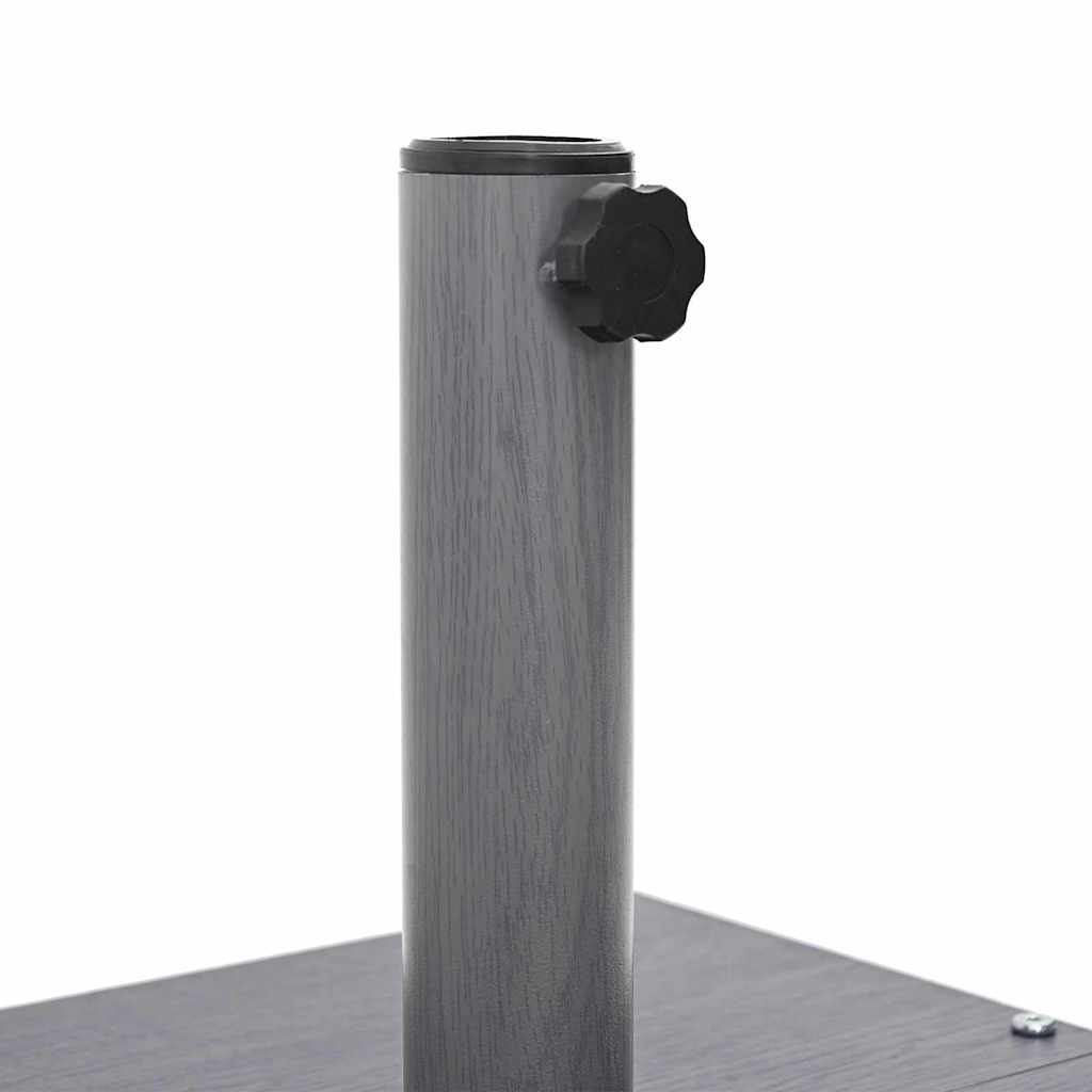 Base para sombrilla Apariencia de Madera Gris Oscuro