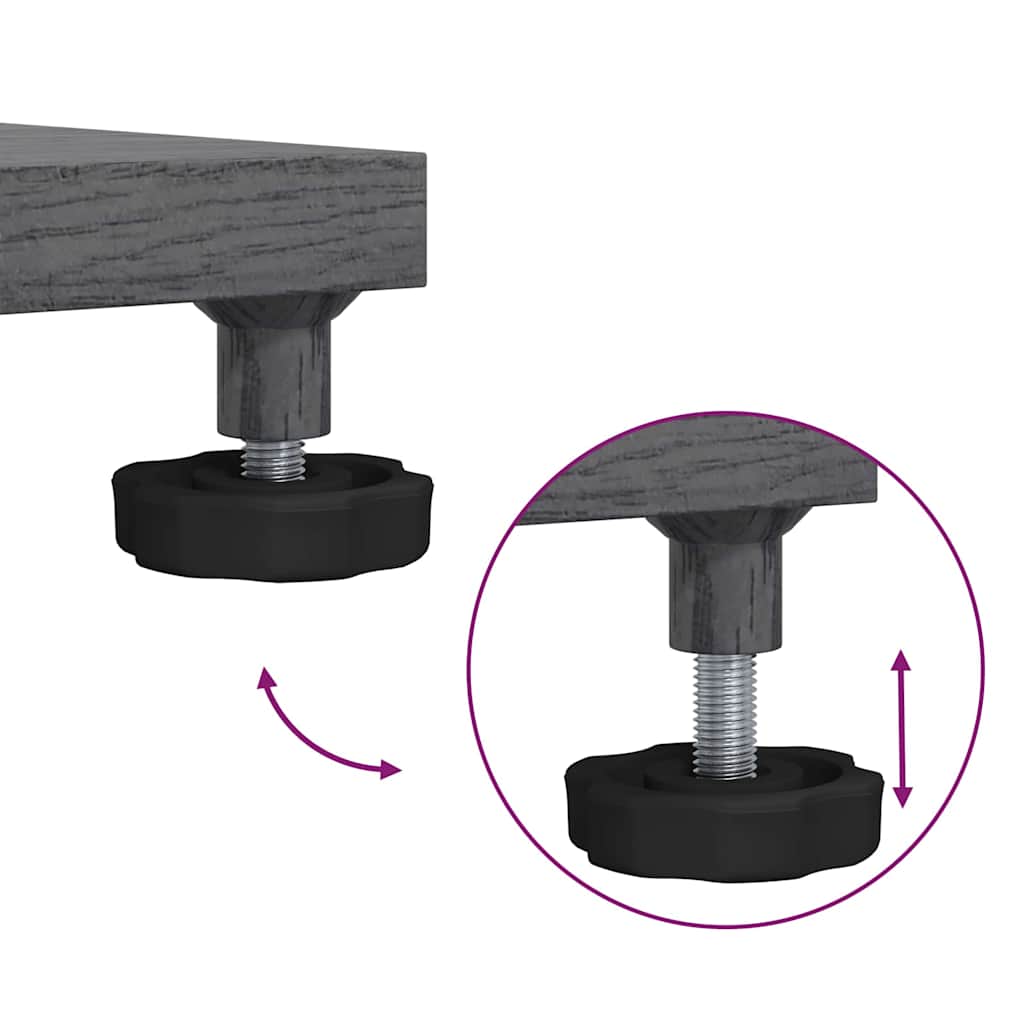 Base para sombrilla Apariencia de Madera Gris Oscuro