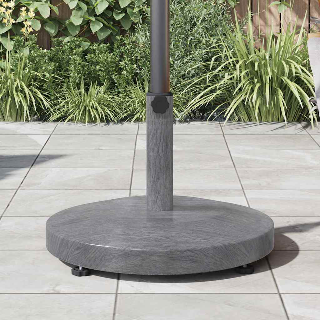 Base para sombrilla Aspecto de Madera Gris Oscuro