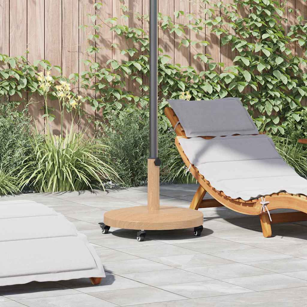 Base para sombrilla Aspecto de Madera Gris Oscuro