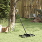 Black Powder-Coated Steel Garden Rake