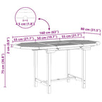 Conjunto de Comedor de Jardín 7 pcs Marrón