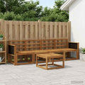 Conjunto de sofás de exterior 4 pcs Natural