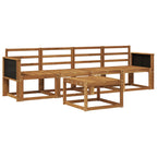 Conjunto de sofás de exterior 4 pcs Natural