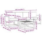 Conjunto de sofás de exterior con cojín 4 pcs