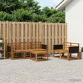 Conjunto de sofás de exterior 6 pcs Natural