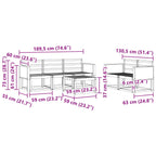 Conjunto de sofás de exterior 6 pcs Natural