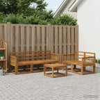 Conjunto de sofás de exterior 6 pcs Natural