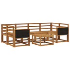 Conjunto de sofás de exterior 5 pcs Natural