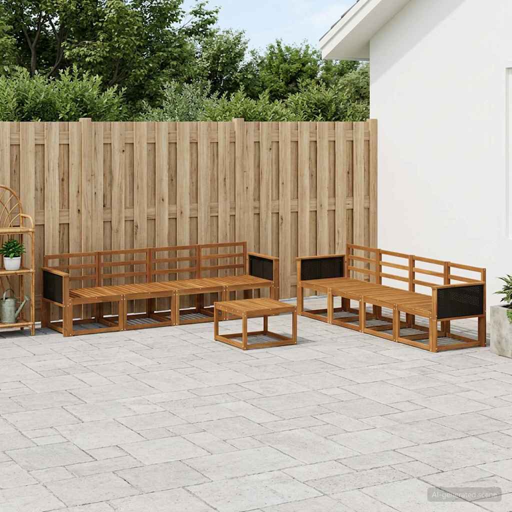Conjunto de sofás de exterior 7 pcs Blanco 79 x 79 x 37 cm