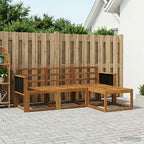 Conjunto de sofás de exterior 4 pcs Natural