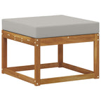 Conjunto de sofás de exterior 4 pcs Natural y Gris Claro