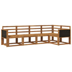 Conjunto de sofás de exterior 5 pcs Natural