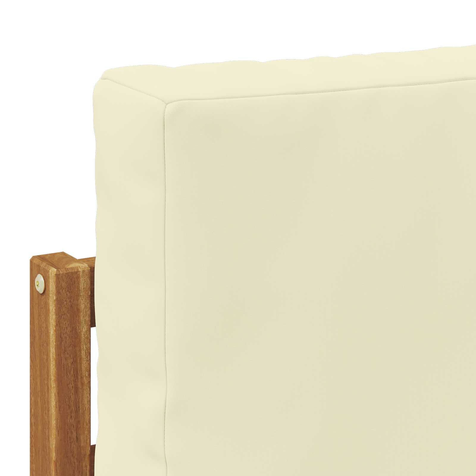 Conjunto de sofás de exterior 5 pcs Natural y Crema Poliéster