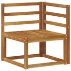 Conjunto de sofás de exterior 6 pcs Natural