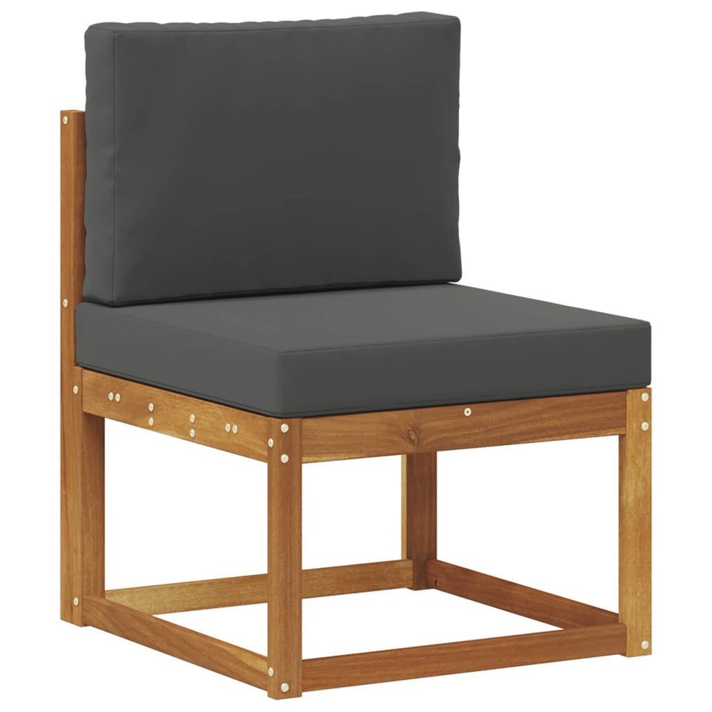 Conjunto de sofás de exterior 6 pcs Natural y Antracita
