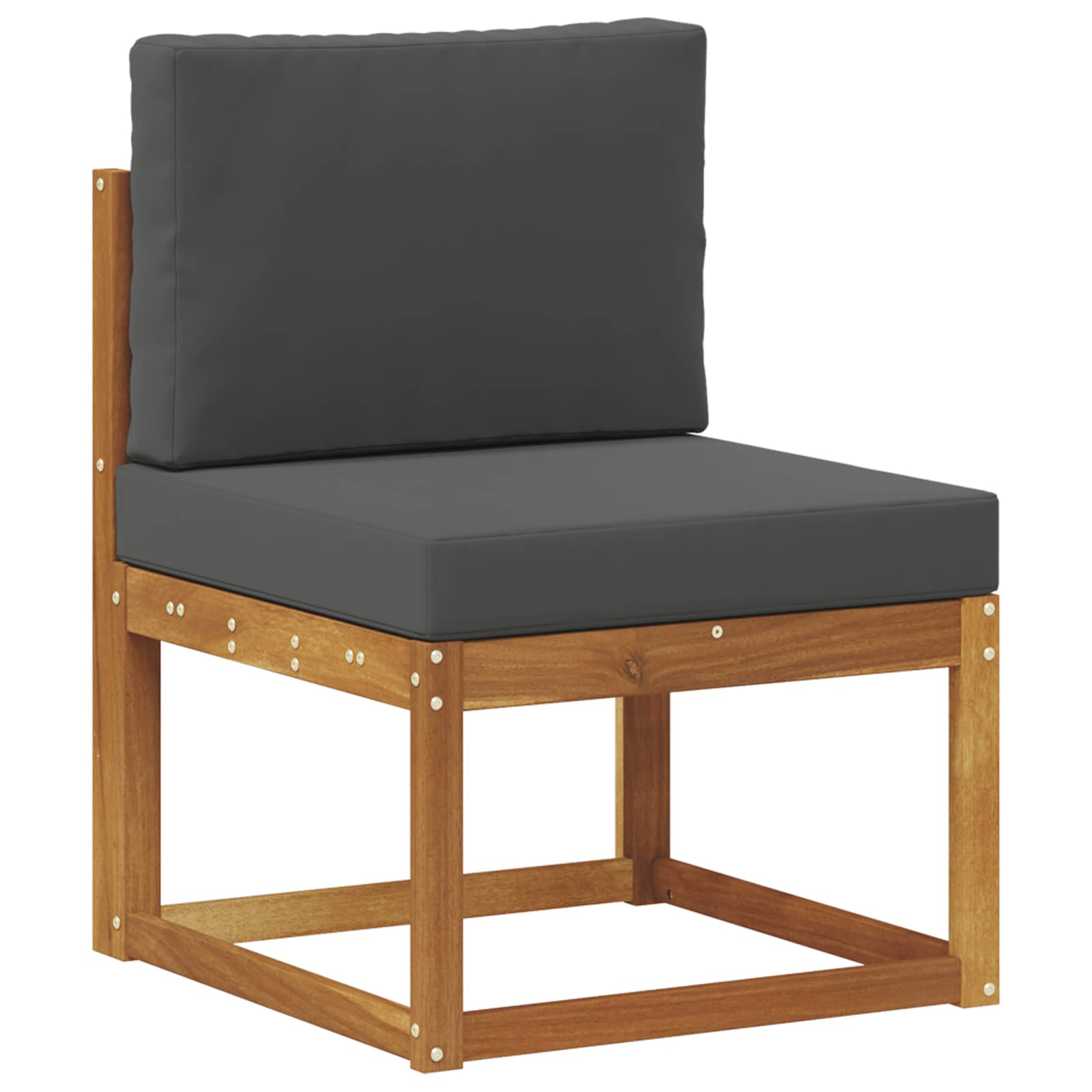 Conjunto de sofás de exterior 6 pcs Natural y Antracita