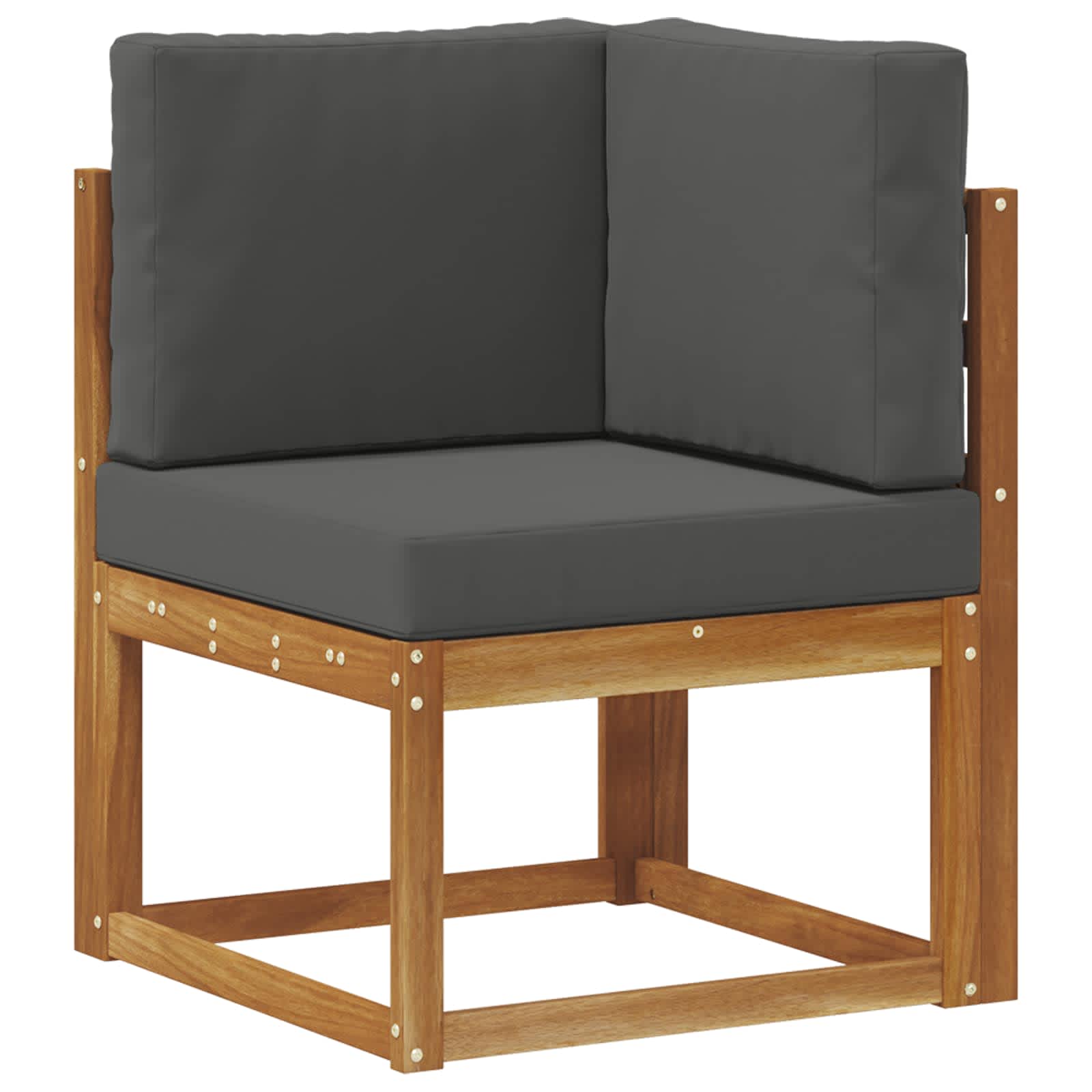 Conjunto de sofás de exterior 6 pcs Natural y Antracita