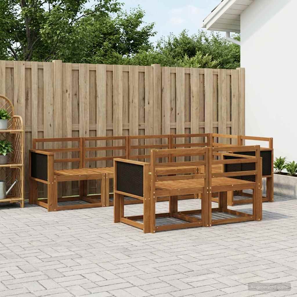 Conjunto de sofás de exterior 10 pcs Blanco