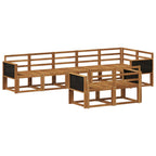 Conjunto de sofás de exterior 8 pcs Natural