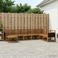 Conjunto de sofás de exterior 8 pcs Natural