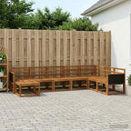 Conjunto de sofás de exterior 8 pcs Natural