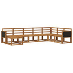 Conjunto de sofás de exterior 8 pcs Natural