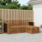 Conjunto de sofás de exterior 4 pcs Gris Natural y Claro