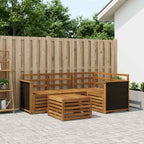 Conjunto de sofás de exterior 5 pcs Blanco y Antracita