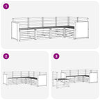 Conjunto de Sofá Seccional 4 pcs Natural