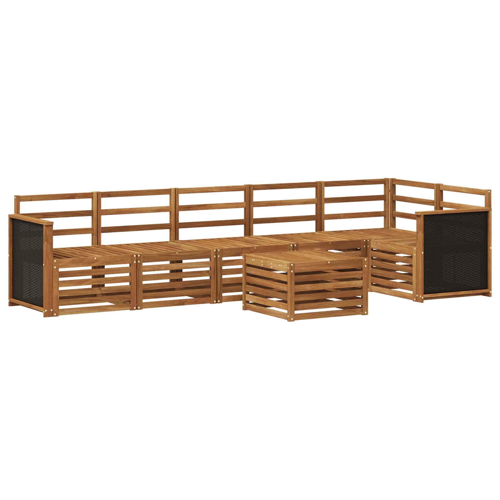 Conjunto de Sofá Seccional 6 pcs Natural