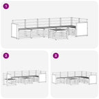 Conjunto de Sofá Seccional 6 pcs Natural