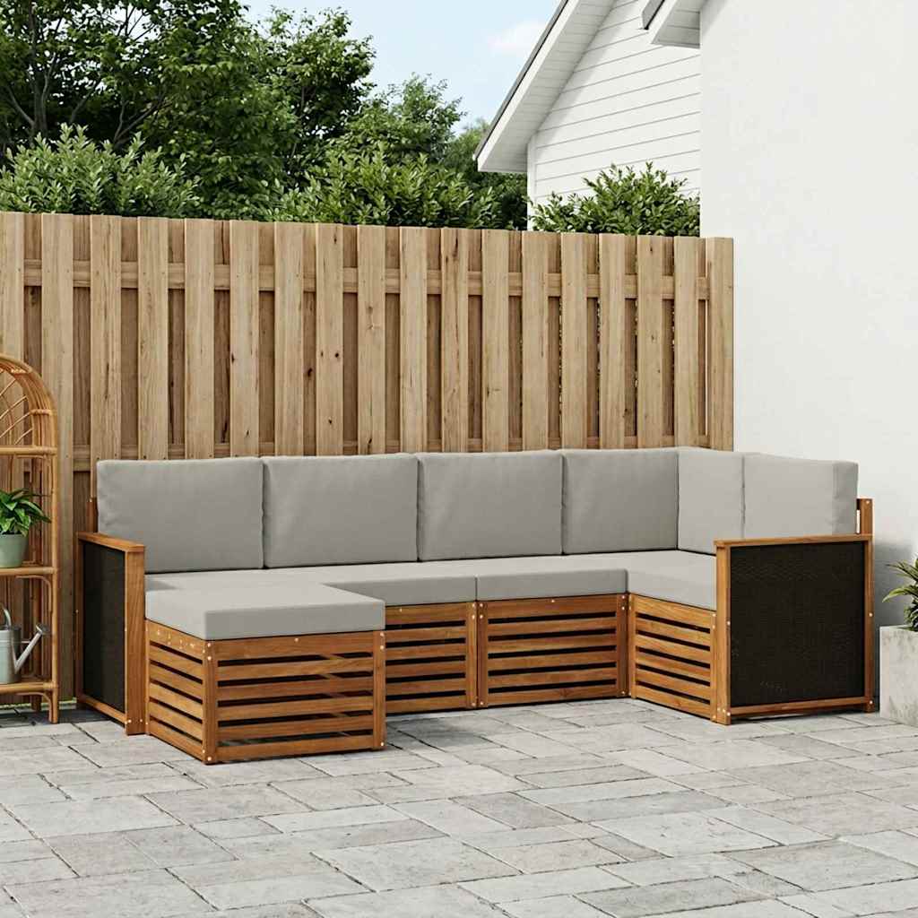 Conjunto de Sofá Seccional 5 pcs Natural