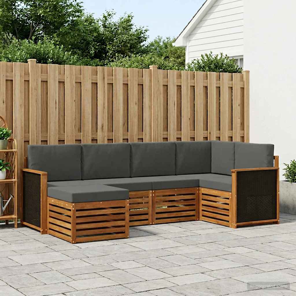 Conjunto de Sofá Seccional 5 pcs Natural