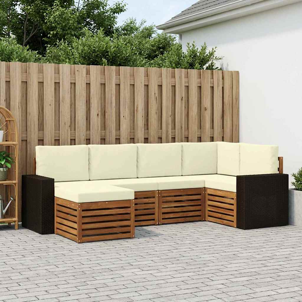 Conjunto de Sofá Seccional 5 pcs Natural