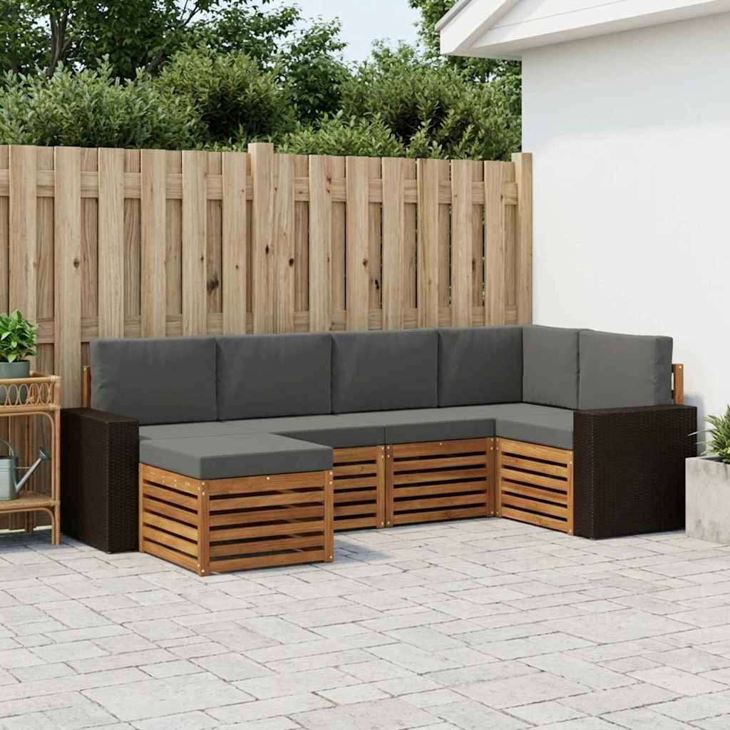 Conjunto de Sofá Seccional 5 pcs Natural