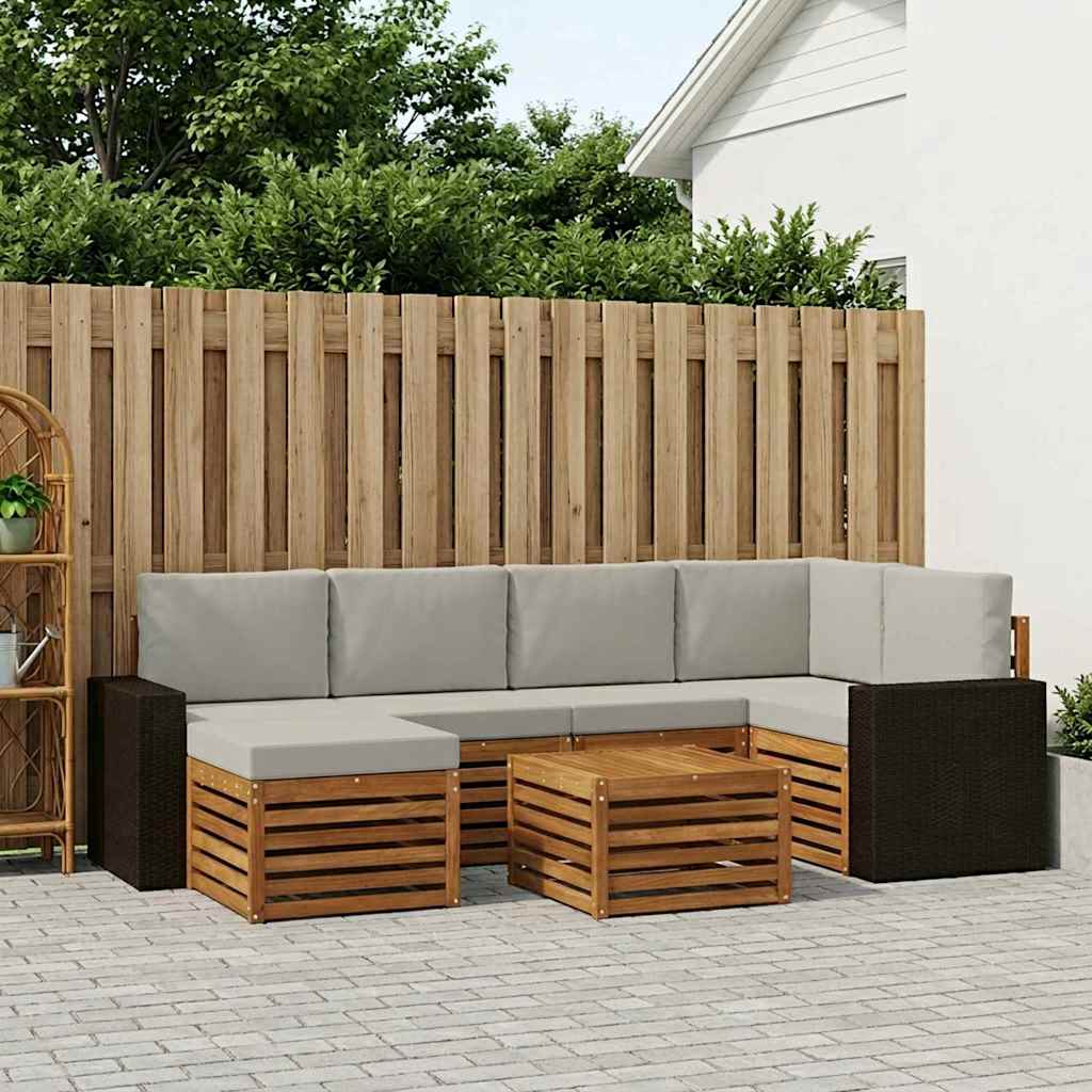 Conjunto de Sofá Seccional 5 pcs Natural