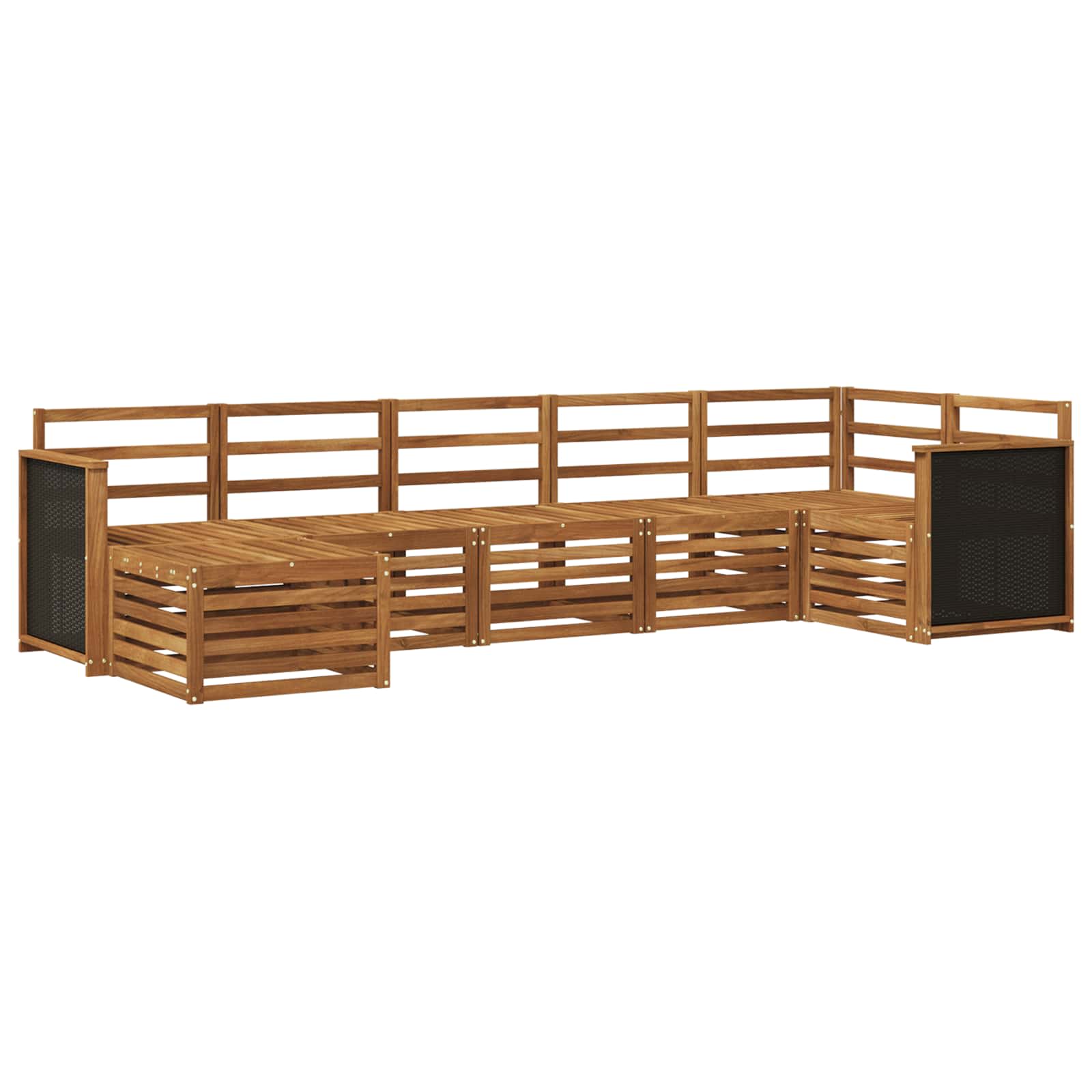 Conjunto de Sofá Seccional 6 pcs Natural