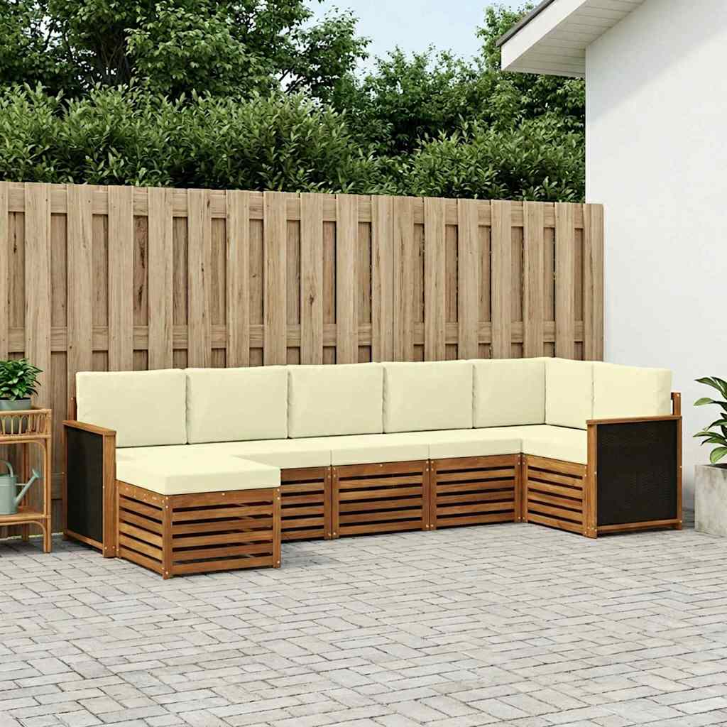 Conjunto de Sofá Seccional 6 pcs Natural