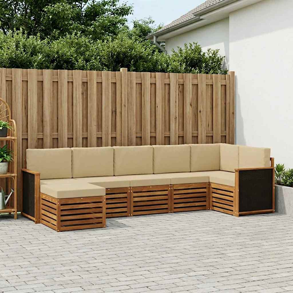 Conjunto de Sofá Seccional 6 pcs Natural
