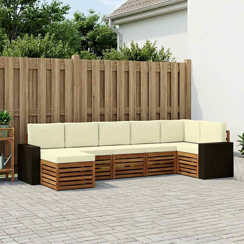 Conjunto de Sofá Seccional 6 pcs Natural