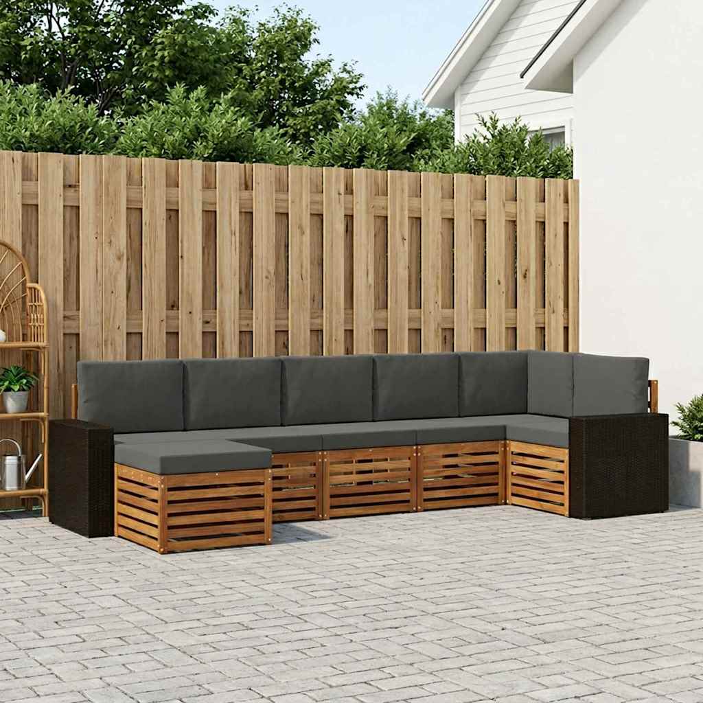 Conjunto de Sofá Seccional 6 pcs Natural