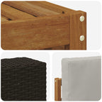 Conjunto de sofás de exterior 8 pcs Natural y Gris Claro